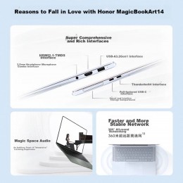 Ноутбук HONOR MagicBook Art 14 Ultra5/16G/1T/OLED3120x2080/оливковый